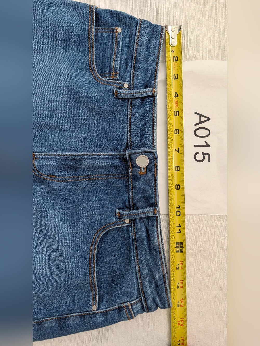 Ann Taylor Weekend Denim Midi  Jean Skirt Sz 4 - Picture 11 of 11